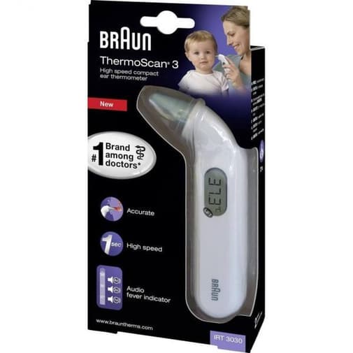Braun - Thermomètre auriculaire infrarouge ThermoScan 3