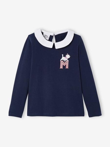 Disney Animals - T-shirt manches longues Disney Marie les Aristochats fille bleu marine