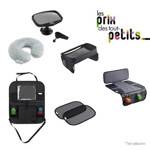 Formula Baby - Tout l'équipement pour la voiture à petit prix : rétroviseur + organisateur + protection de siège + tour de cou + tablette + pare-soleils