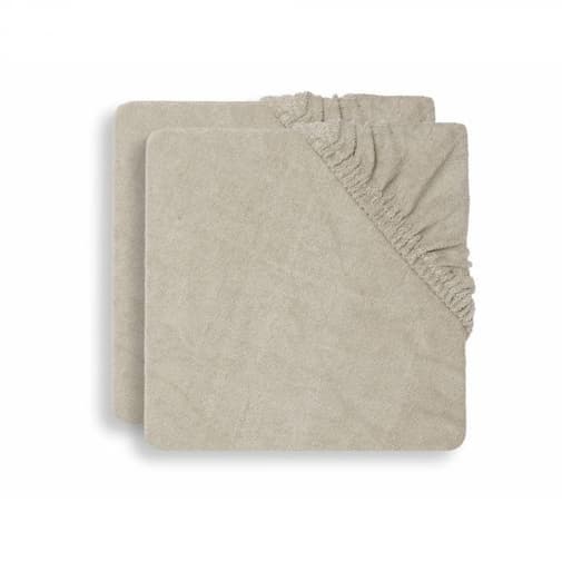 Jollein - Lot de 2 housses matelas à langer 50x70 cm Éponge Nougat