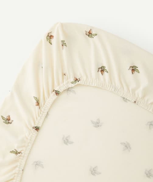 taokids.com - DRAP HOUSE 60X120 CM ÉCRU EN COTON IMPRIMÉ FORESTIER