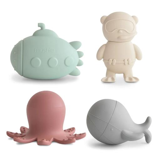 Mushie - Mushie - Jouets pour le bain Sealife - Set de 4