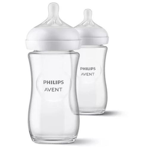 Philips Avent - Lot de 2 Biberons Natural en verre 3.0