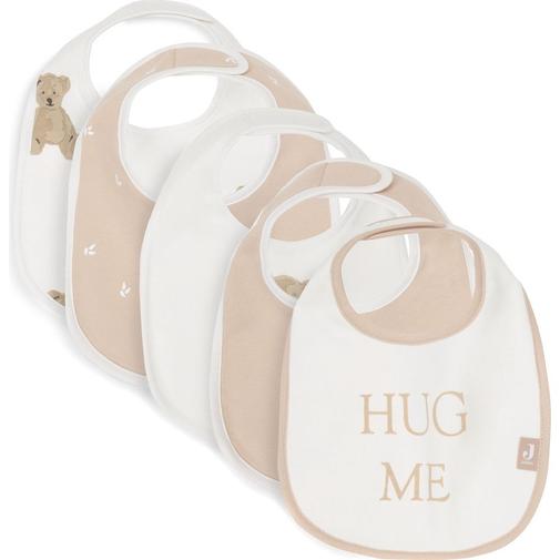 Jollein - Lot de 5 bavoirs imperméables Teddy Bear