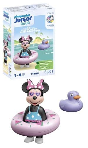 Playmobil - Playmobil 71706 Junior & Disney : Minnie avec bouée - Comprend Minnie, Un Canard et Une bouée - Jouet fabriqué à partir de matières d'origine végétale - Dès 18 Mois