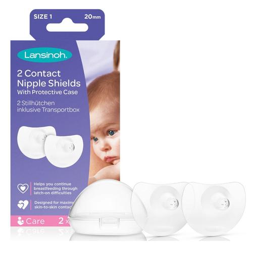Lansinoh - Lot de 2 bouts de sein contact T1 (20 mm)