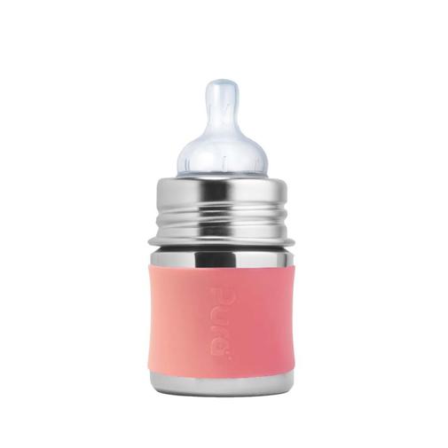 Pura - Biberon en inox évolutif 150ml Vieux rose