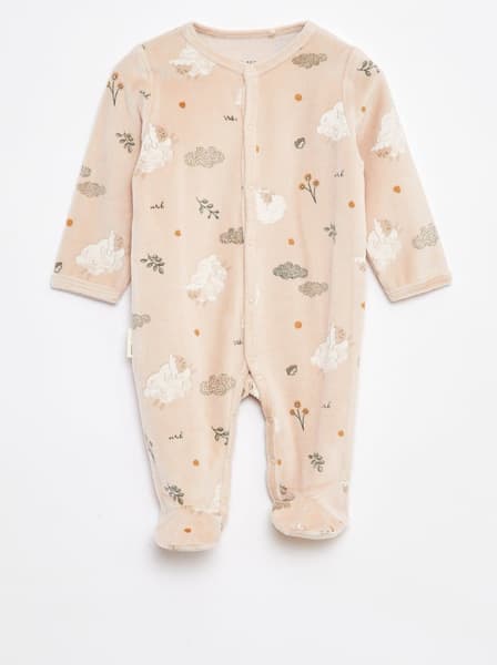 Kiabi - Pyjama dors bien en velours avec motif all over