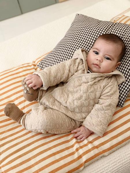 Vertbaudet - Combipilote bébé en jersey beige chiné