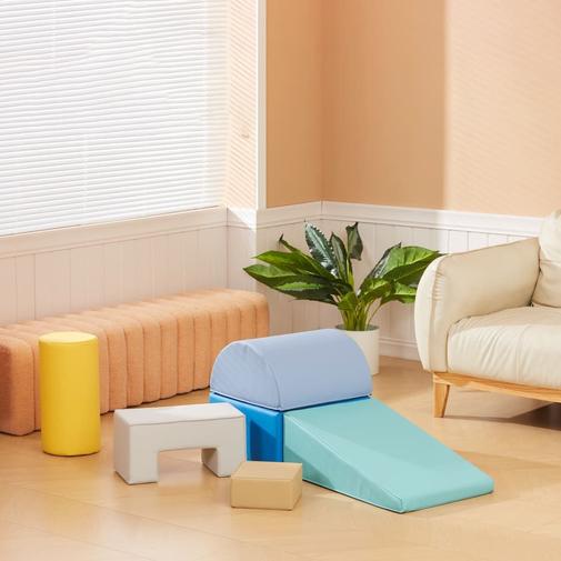 Aiyaplay - Parcours motricité bébé blocs de construction en mousse multicolore