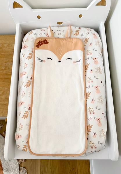 Petit Beguin - Housse De Matelas À Langer + Tapis De Change Praline Peche
