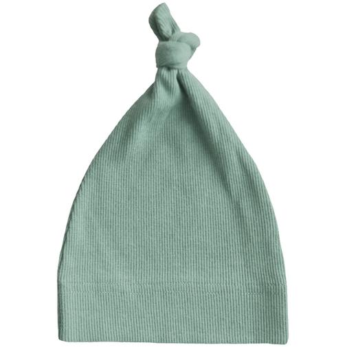 Mushie - Bonnet de naissance côtelé Roman Green