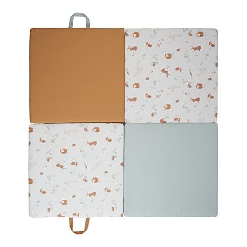 Tinéo - Tapis D'éveil - Tapis De Motricité - Tapis Bébé - Tapis de Jeu - Multifonction 3 en 1-120x120 cm (Little farmer)