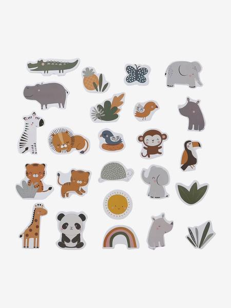 Vertbaudet - Set de 24 stickers de bain avec filet TANZANIE jaune