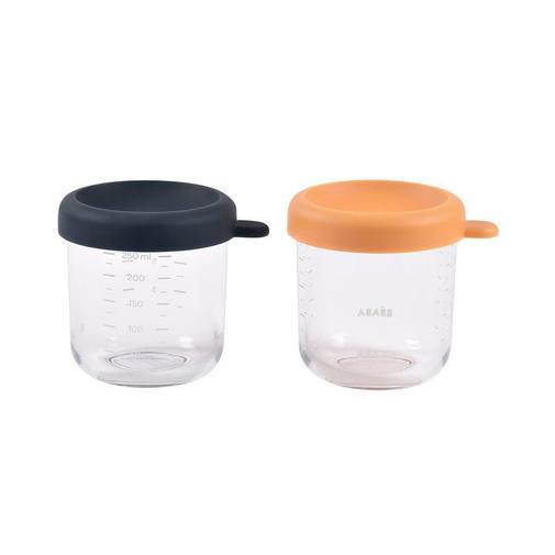 Béaba - Lot 2 portions verre 250ml Night blue/Miel