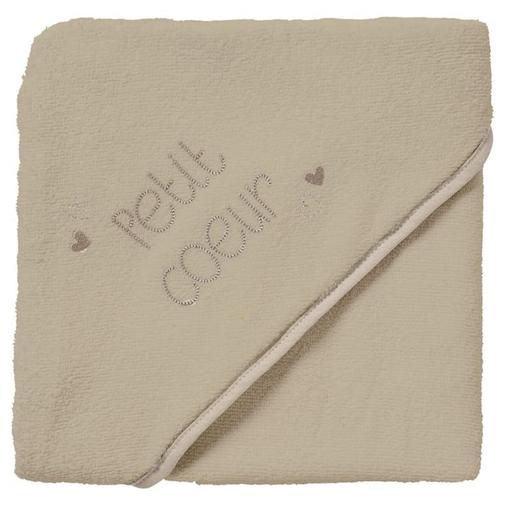 Babycalin - Cape de bain 100x100 cm petit cœur - sortie de bain bébé xl