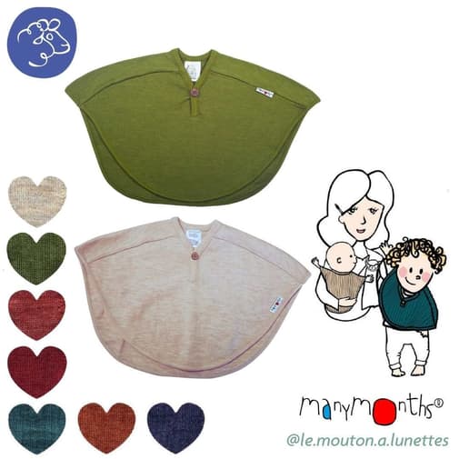 Le Mouton à Lunettes - Cape Manymonths évolutive en laine mérinos - Multicape bébé