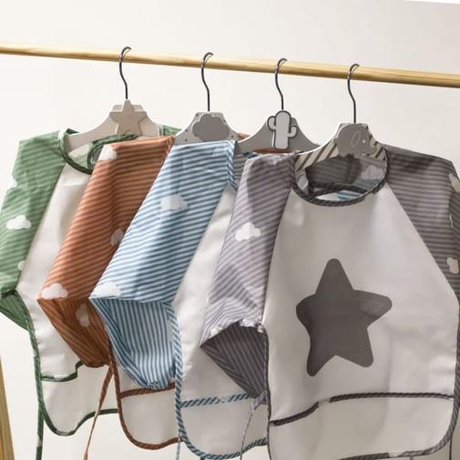 Monsieur Bébé - Lot de 4 bavoirs manches longues