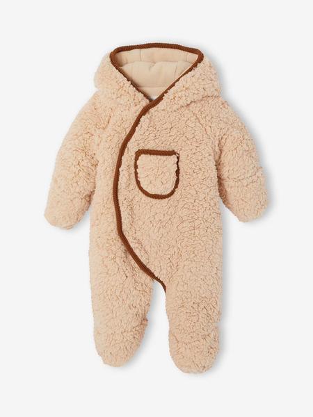 Vertbaudet - Combipilote naissance avec capuche sable