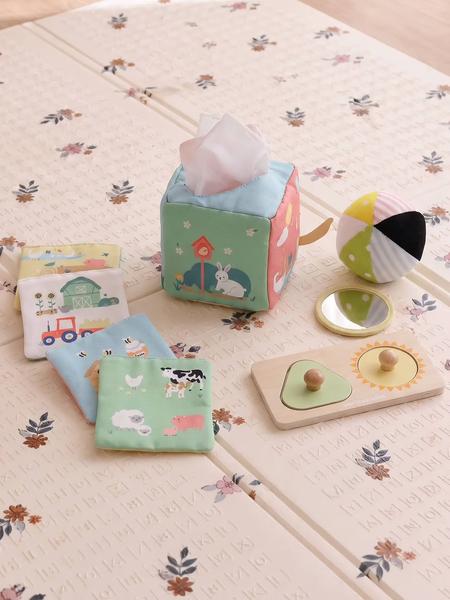 Vertbaudet - Coffret activités bébé en bois FSC® multicolore