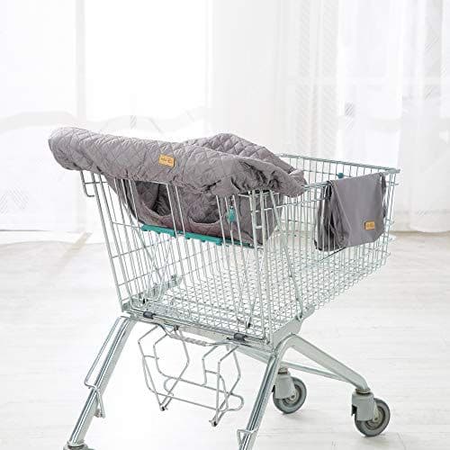 roba - roba Protège Siège Chariot Course - Protection Caddie pour Bébé + Sac à Dos de Transport roba Style - Facile à Nettoyer - Gris
