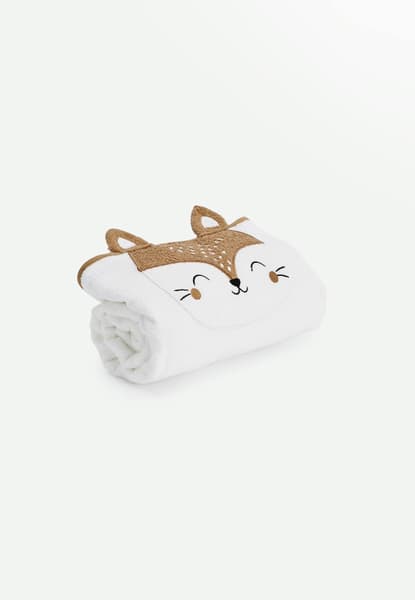 Petit Beguin - Serviette de bain bébé merlin ecru - Petit Beguin