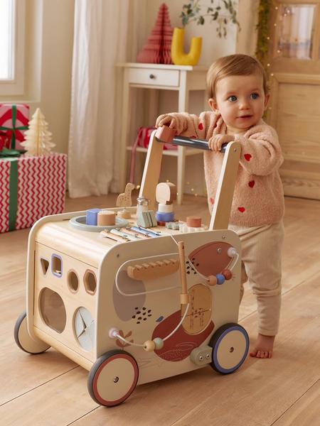 Vertbaudet - Chariot de marche musical en bois FSC® avec freins bois