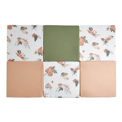 Tinéo - Tinéo - Maxi tapis d'éveil imprimé jungle Amazonie - Tapis de jeux bébé et tapis de motricité bébé en mousse déhoussable et pliable - Multifonction 5 en 1 - Grande surface de jeu - Dès la naissance