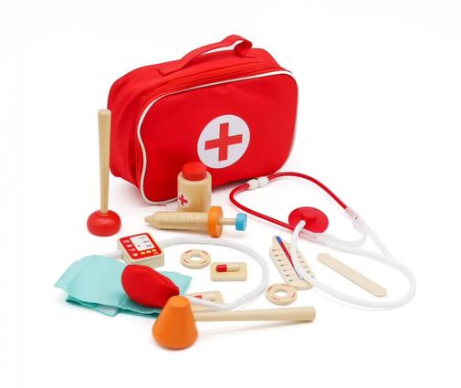 Amadeus Les Petits - Set Docteur En Bois Rouge