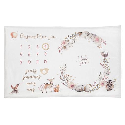 Atmosphera - Tapis photo modèle aléatoire Bébé nature (modèle aléatoire) - Ecru