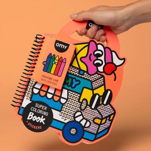 Omy - Super Coloring & Stickers Book - Yummy
