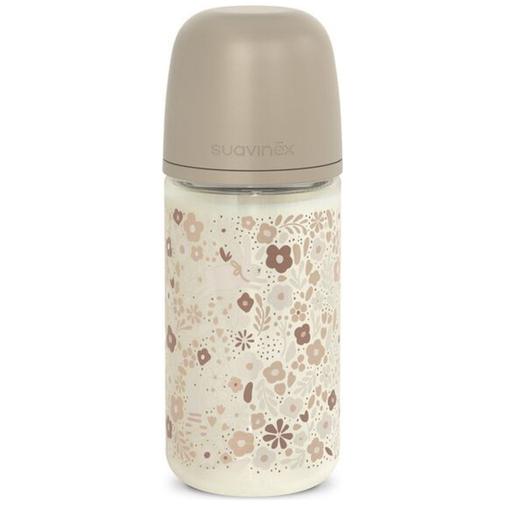 Suavinex - Biberon verre tétine SXPro M Wonderland Liberty beige (240 ml)