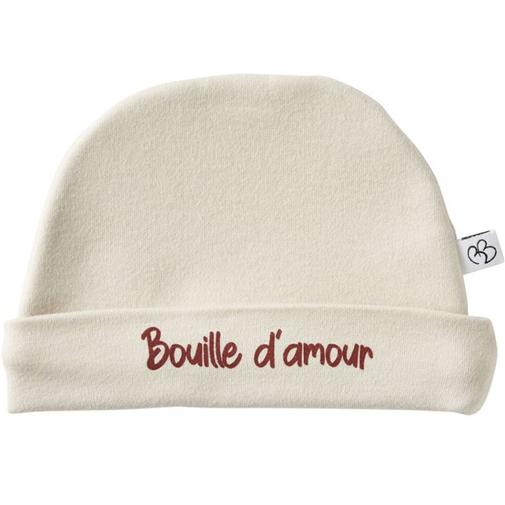 Bb&Co - Bonnet de naissance Bouille d'amour sable (naissance)