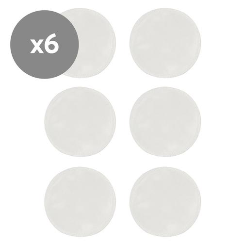 Carriwell - Lot de 6 Coussins d'Allaitement en Soie Blanc - Taille Unique