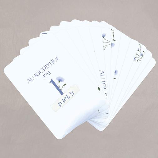 Le Faire-Part Français - Cartes étapes bébé Bleuet