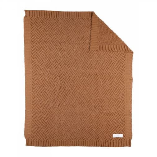 Noukie's - Couverture en tricot 75x100cm Sweet caramel - Mix and match