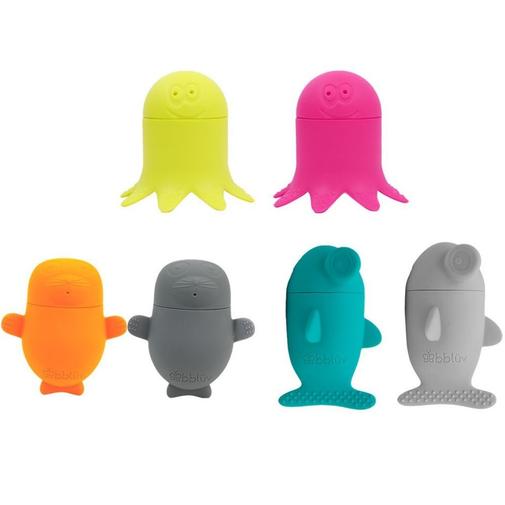 Bblüv - Jouets de bain en silicone Büddies (6 pièces)