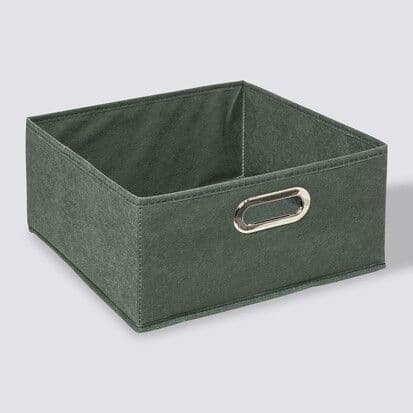 5five - Panier tissu 31x15 cm, Vert Kaki x 6