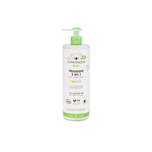 Alphanova - Moussant 3 en 1 Bio pour bébé 400 ml - Blanc