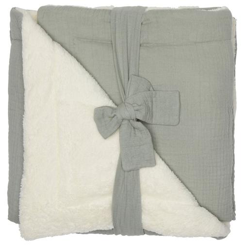 Bb&Co - Couverture polaire Mix & Match vert de gris (70 x 100 cm)