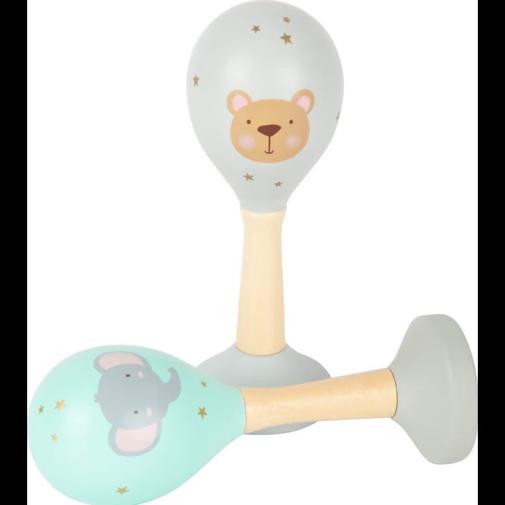 Legler - Lot de 2 maracas pastel avec socle
