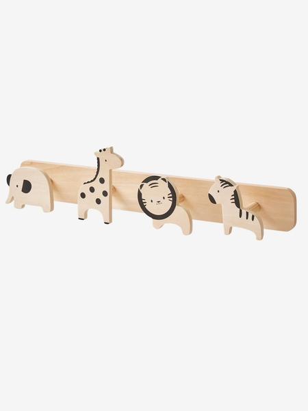 Vertbaudet - Porte-manteau avec patères animaux de la jungle bois
