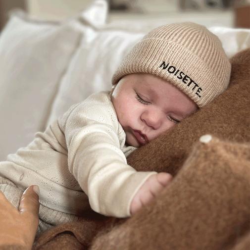 Bonjour Little - Bonnet en Laine Mérinos Noisette - 0/1 Mois