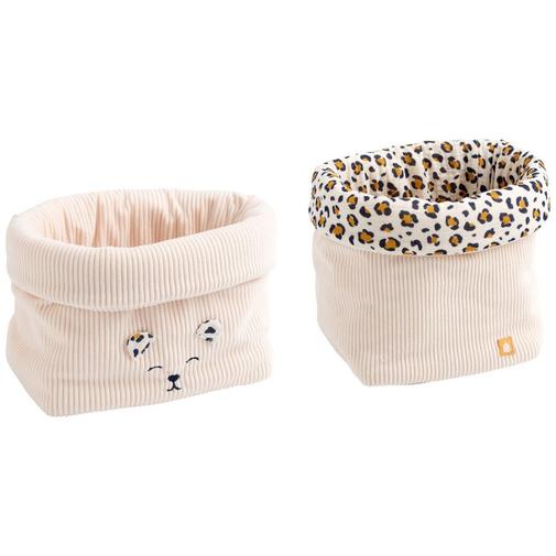 Sauthon - Lot de 2 paniers de rangement Léopard