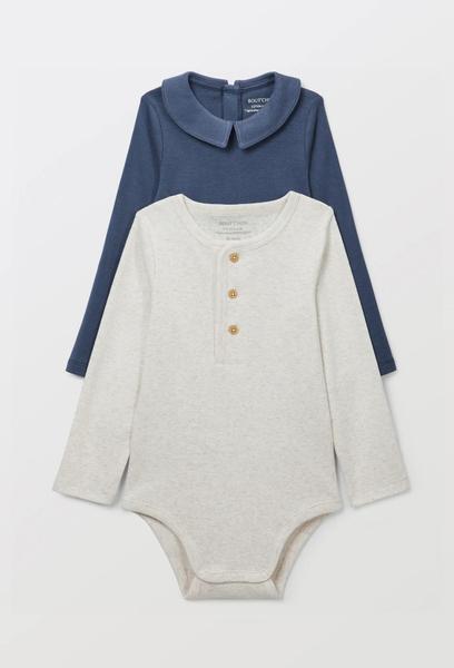 Monoprix - Lot de 2 bodies uni en coton BIO GOTS