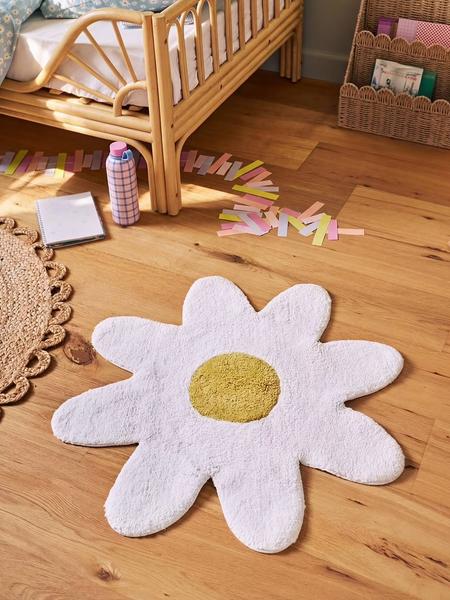 Vertbaudet - Tapis Fleur blanc