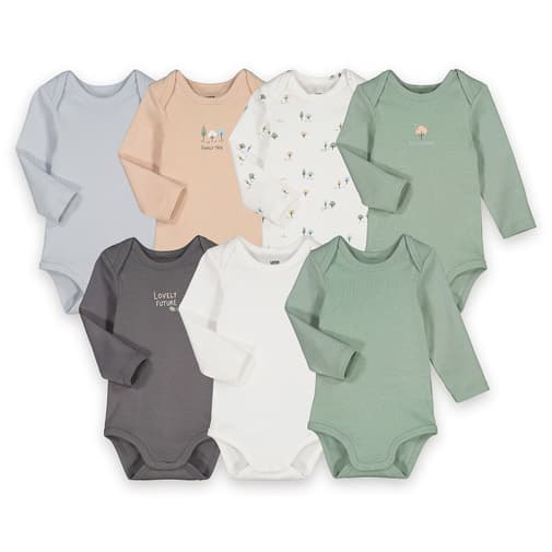 LA REDOUTE COLLECTIONS - Lot de 7 bodies manches longues imprimés