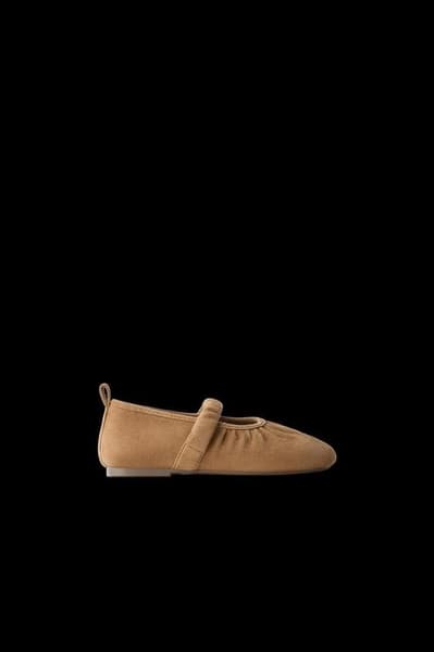 ZARA - BALLERINES EN CUIR À PLIS