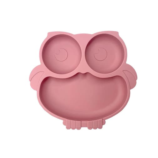 Petit Vadrouilleur - Assiette bébé ventouse avec compartiments - Hibou