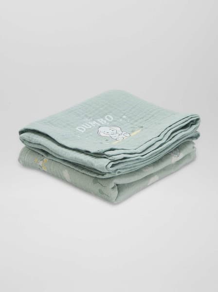Kiabi - Lot de 2 langes 'Dumbo' 'Disney'